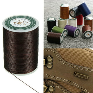 Round Waxed Thread for Leather Sewing - Leather Thread Wax String Polyester Cord for Leather Craft Stitching Bookbinding by Mandala Crafts 0.45mm