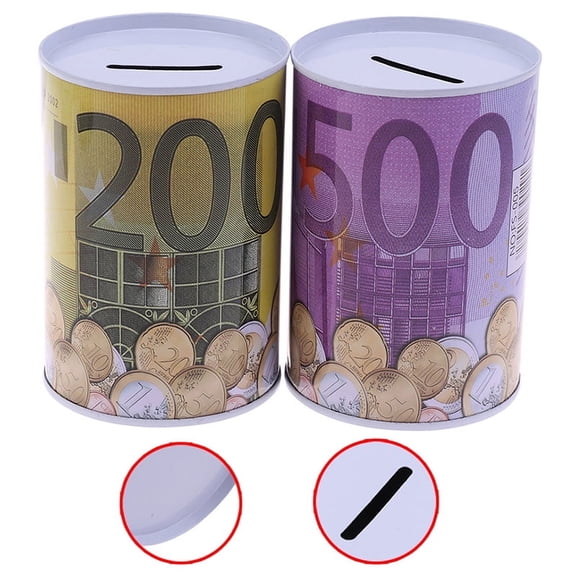 Racing Butterfly 1pc Euro Dollar Money Box Safe Cylinder Piggy Bank Banks For Coins Deposit Boxes