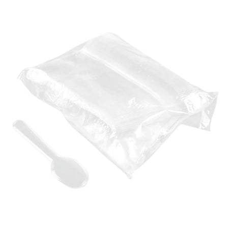 Racing Butterfly 200pcs Mini Clear Plastic Spoons Disposable Flatware For Jelly Ice Cream Dessert