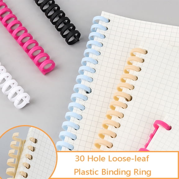 Racing Butterfly 30 Hole Loose-leaf Plastic Binding Ring Spring Spiral Rings for A4 A5 A6 Paper