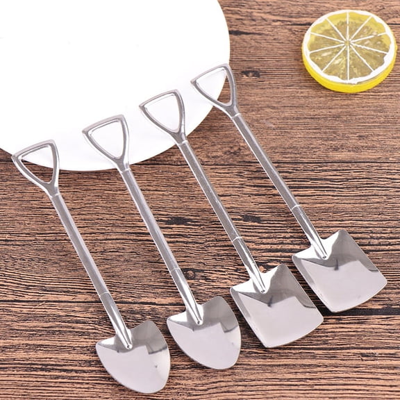 Racing Butterfly 4Pcs/set Stainless Steel Retro Shovel Ice Cream Coffee Spoon Creative Tea-spoon