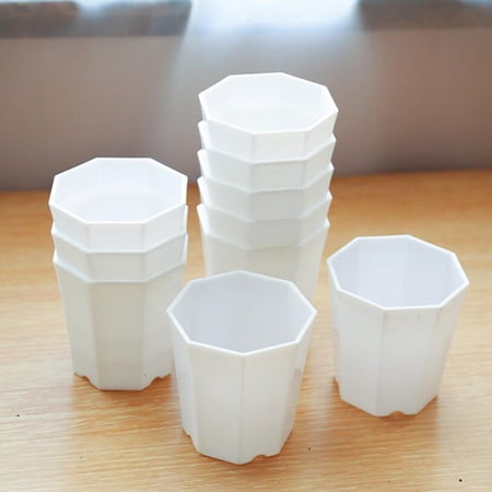 Racing Butterfly 5Pcs Succulent Plant Pot Imitation Ceramic Octagonal Small Resin Flower Pot