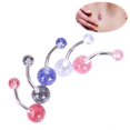 thumbnail image 1 of Racing Butterfly 8PCS/Set Colorful Glitters Navel Belly Button Ring Barbell Piercing Body Jewelry, 1 of 6