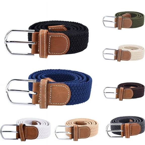 Racing Butterfly Belt For Men Elastic Waistband Canvas Buckle Braided Mens Woven Stretch Straps