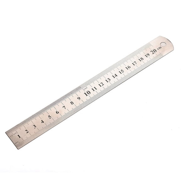 Racing Butterfly CH 20cm Metal Ruler Metric Rule Precision Double Sided Measuring Tool 3CC