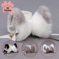 thumbnail image 1 of Racing Butterfly Cat Fox Ears Hairpin Fluffy Plush Cosplay Clip Barrette Party Costume Accessory, 1 of 8