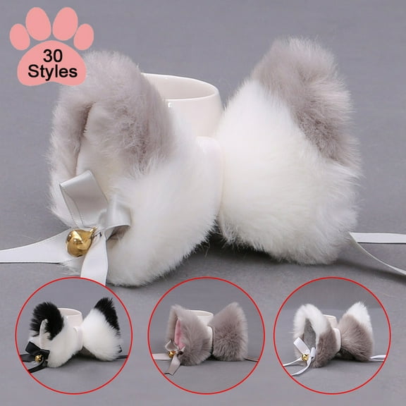 Racing Butterfly Cat Fox Ears Hairpin Fluffy Plush Cosplay Clip Barrette Party Costume Accessory