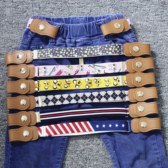 Racing Butterfly Elastic Buckle Free Waist Belt Stretch Belt Jeans Waistband Kids Boys Girls New