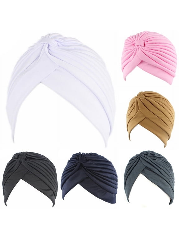 Fashion Men Women Stretchable Soft Indian Style Turban Hat Head Wrap Band Cap