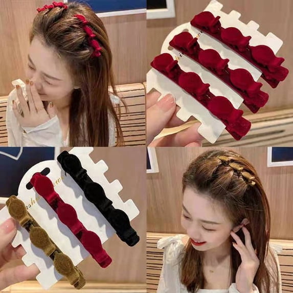 Racing Butterfly Flocked Bangs Hair Clip Black Headwear Women Cute Barrettes Hairgrip