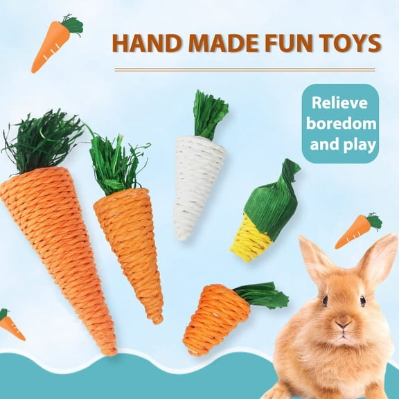 Racing Butterfly Hamster Rabbit Chew Toy Bite Grind Teeth Corn Carrot Woven Balls Tooth Cleaning