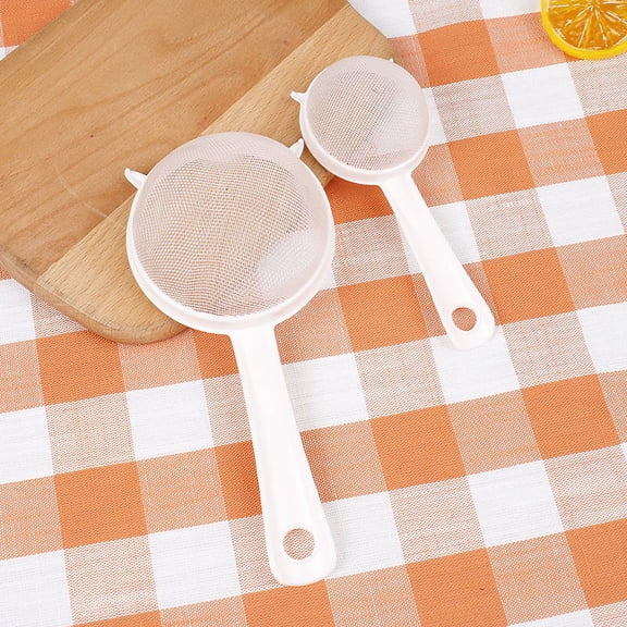 Racing Butterfly Kitchen Handheld Plastic Screen Mesh Tea Leaf Strainer Flour Sieve Colander
