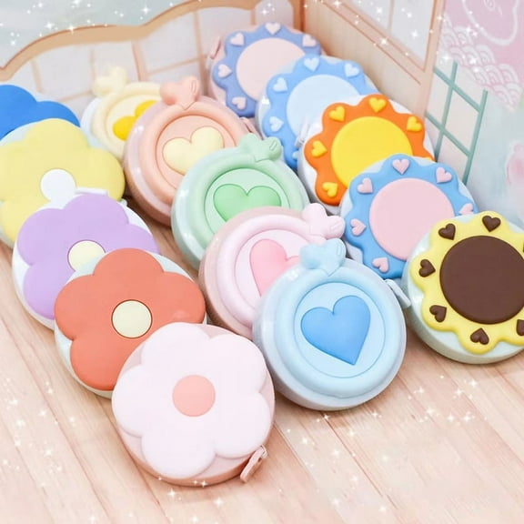 Racing Butterfly Macarone Mini Tape Measure Portable Small Tape Measuring Bust Hip Waist Soft Leather Ruler Portable Retractable Round Tape Measure Height Children Ruler Centimeter