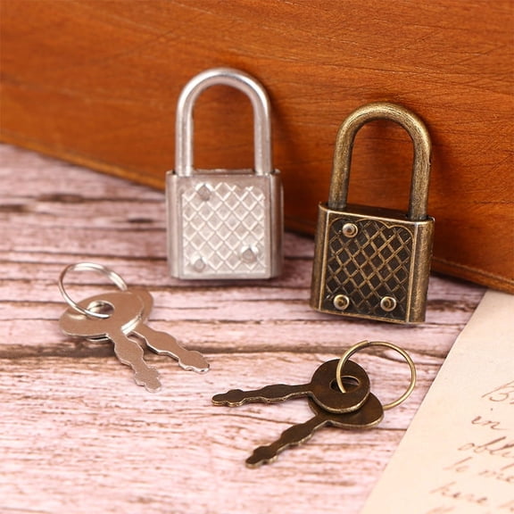 Racing Butterfly Mini Retro Padlock for Notepad Diary Small Luggage Box Lock With Keys Zinc Alloy Suitcase Locker Hardware Set