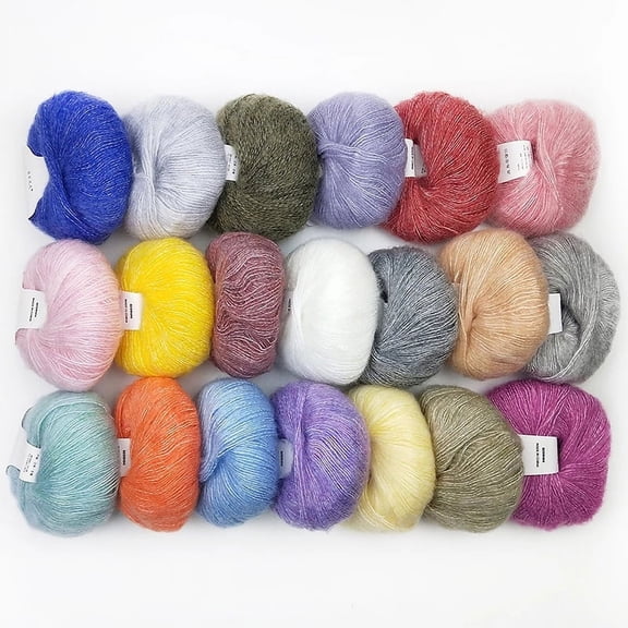 Racing Butterfly Mohair Yarn Crochet Women Scarf Shawl Wool Thread Handmade DIY 0.9mm X 260