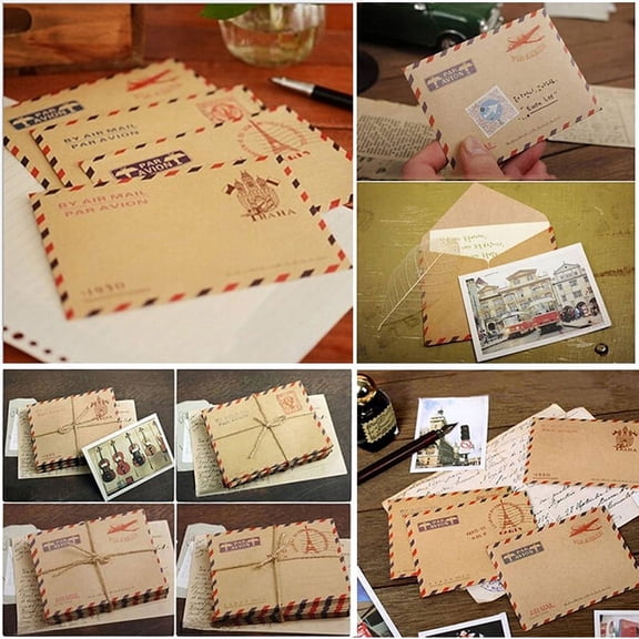 Racing Butterfly New 10 Sheets Mini Envelope Postcard Letter Stationary Storage Paper Vintage