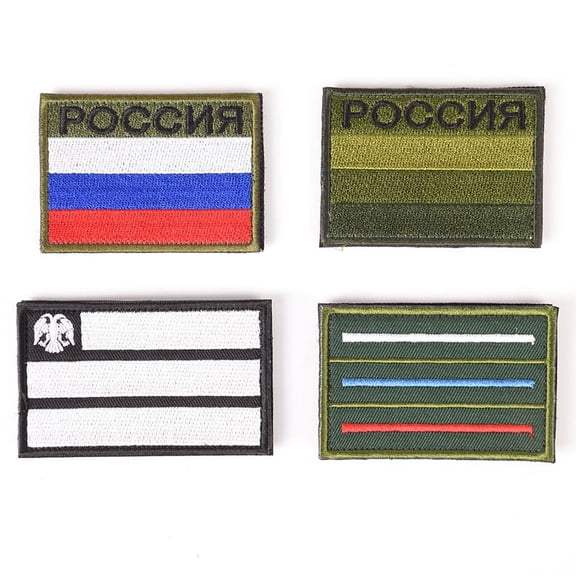 Racing Butterfly Russia flag embroidered badge military tactical backpack patches armband sewing