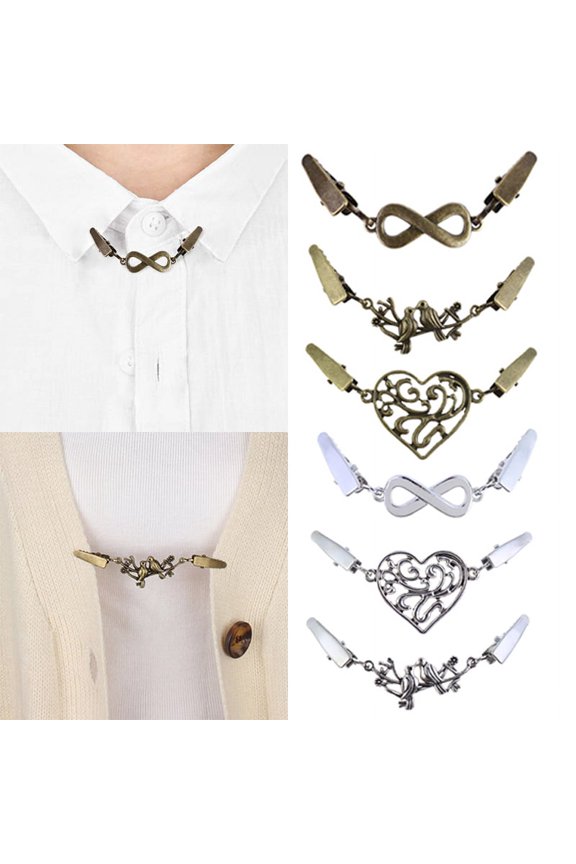 Shirt Collar Cardigan Clip Shawl Brooch Duck Clip Clasps Sweater Blouse Pin