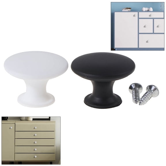 Racing Butterfly Single Handle Pull Knob Cabinet Drawer Handle Screw Plastic Basic Round Drawer