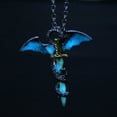 thumbnail image 1 of Racing Butterfly Stainless Steel Luminous Fly Dragon Sword Pendant Chain Necklace Mens Jewelry, 1 of 8