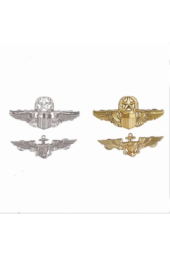 US Wings Military Command Master Aviator Metal Wings Badge Pin Brooch
