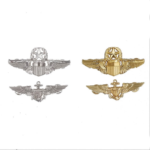 Racing Butterfly US Wings Military Command Master Aviator Metal Wings Badge Pin Brooch