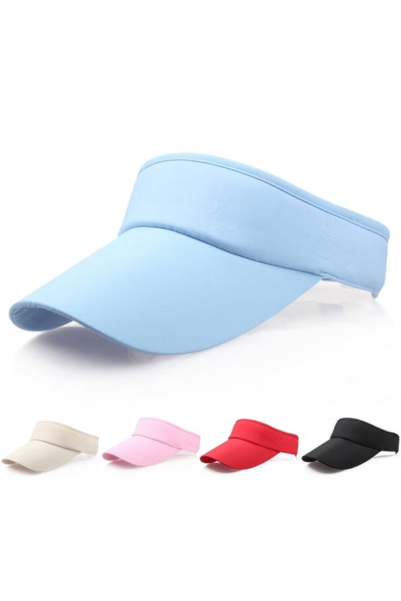 Visor Sun Plain Hat Sports Cap Colors Golf Tennis Beach Adjustable Summer Hot