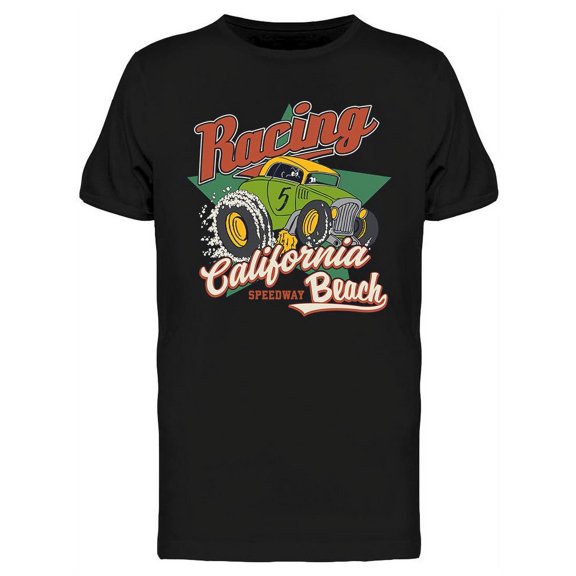 Racing California Beach T-Shirt Men -Image by Shutterstock, Male Large