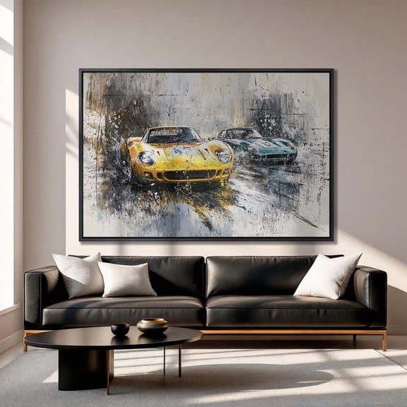 Racing Car Art High,Speed Automotive Poster, Man Cave Decor, 16x24 UNFRAMED