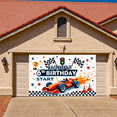 thumbnail image 1 of Racing Car Banner Checkered Flags Kids Party Decoration for Children's Birthday Indoor Event Celebration, 1 of 9