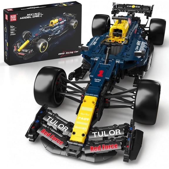 Racing Car Building Sets, MOC 1:8 Collectible Set for Adults, Race Car with Realistic Details & Display Model for Home or Office Dcor (1401+PCS, 13207)