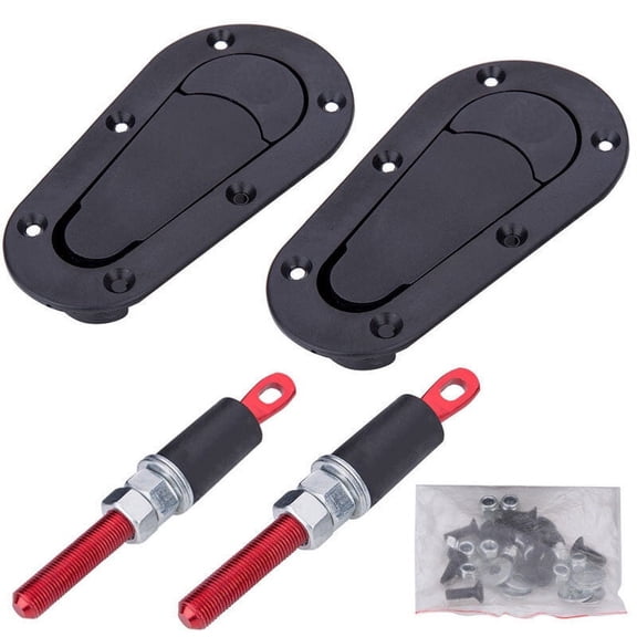 Racing Car Carbon Fiber / Normal Hood Pin Flush Mount latch Lock With / No Keys