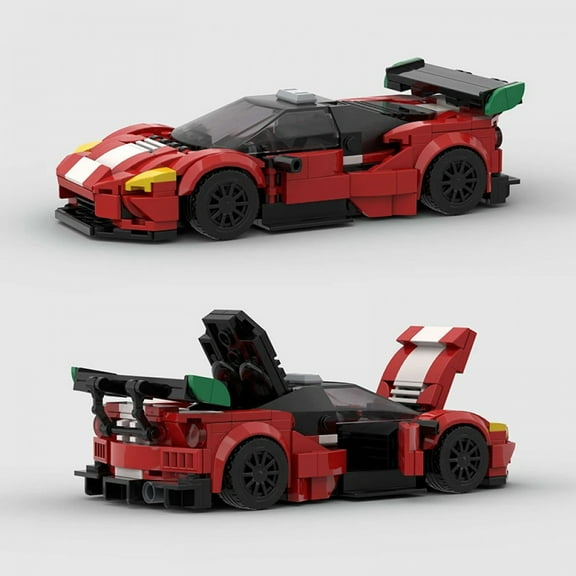 Racing Car City Speed Champions Sports Building Blocks 488 MOC Classic Rally Super Racers Vehicle Technique Bricks Kids Toys DIY