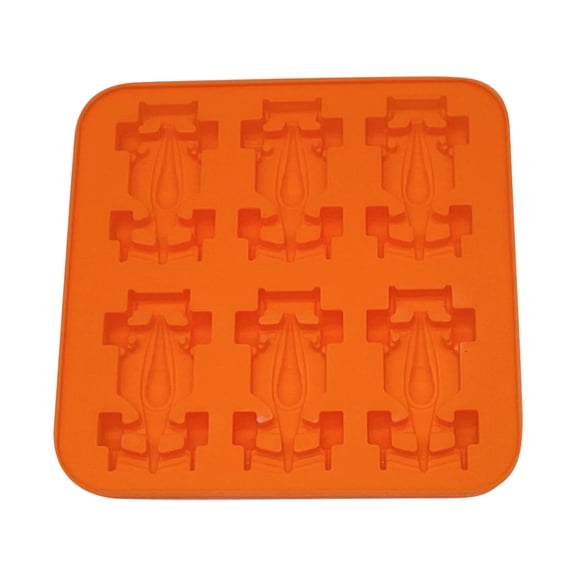 Racing Car Ice Molds - Silicone Ice Trays for Whiskey, Cocktails & Drinks, Easy Release, Multi - Purpose for Chocolate & Jelly, Perfect Gift for Racing Fans,Orange