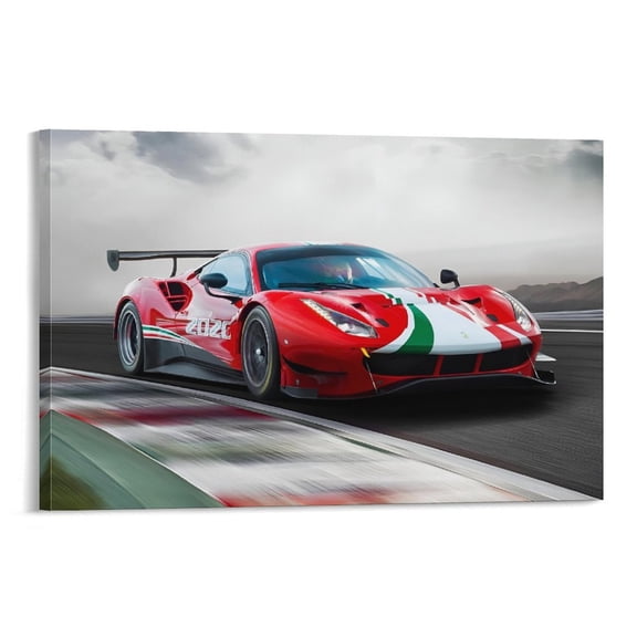 Racing Car Poster (13) Poster Cool Artworks Painting Wall Art Canvas Prints Hanging Picture Home Decor Posters Gift 20x30inch(50x75cm)