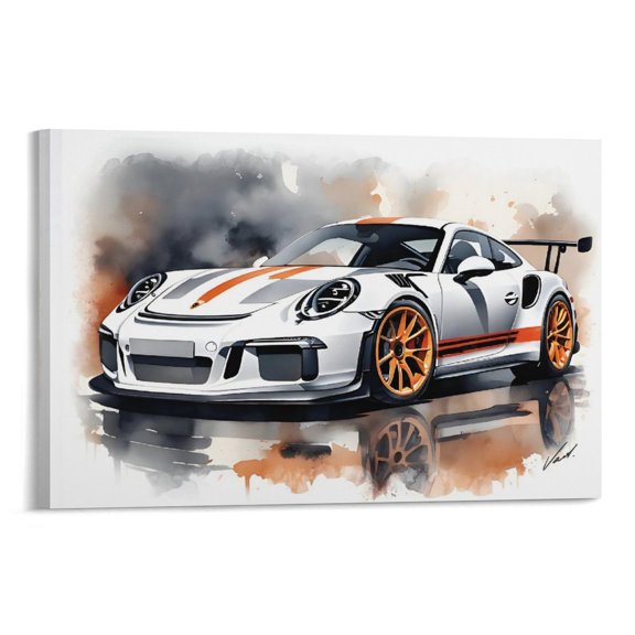 Racing Car Poster (23) Canvas Poster Wall Art Picture Prints Hanging Photo Gift Decor Home Posters Artworks 24x36inch(60x90cm)