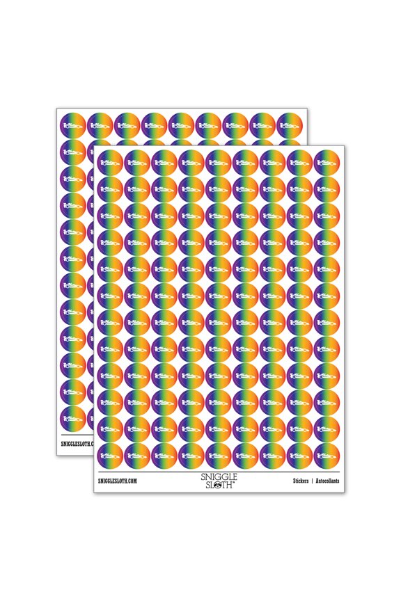 Racing Car Racecar Vehicle Automobile 200+ Round Stickers - Rainbow - Gloss Finish - 0.50" Size