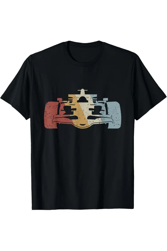 Racing Car Retro Style Vintage Formula 1 Automobile Unisex T-Shirt, Plus Size S–5XL Available