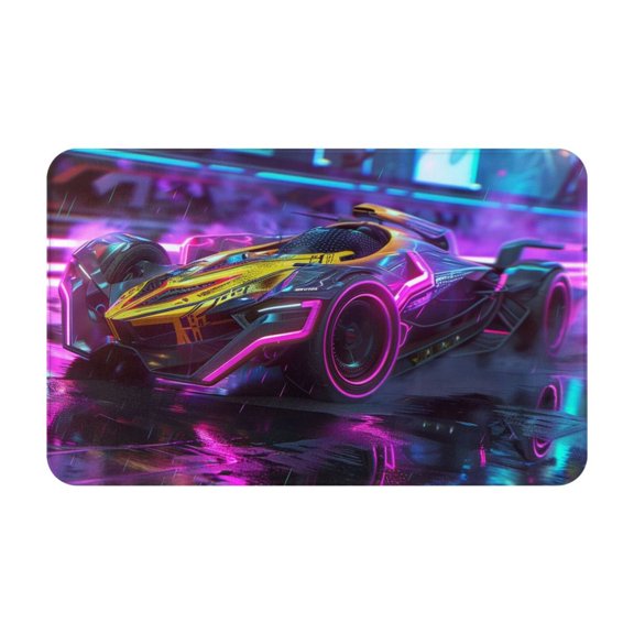 Racing Car Rugs Washable Cover Floor Rug Carpets Home Decorations for Bathroom Kitchen Bedroom Indoor 31.5x20 inch