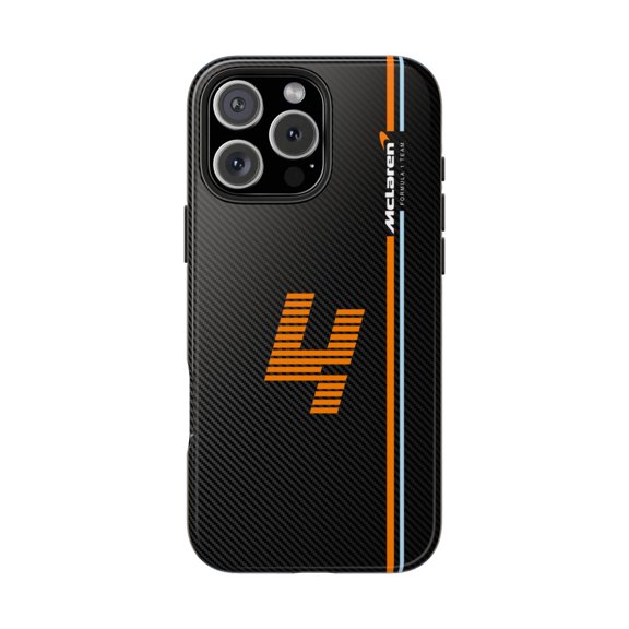 Pink Polar Apple iPhone 16 Pro Max for Lando Norris F1 Carbon Phone Case