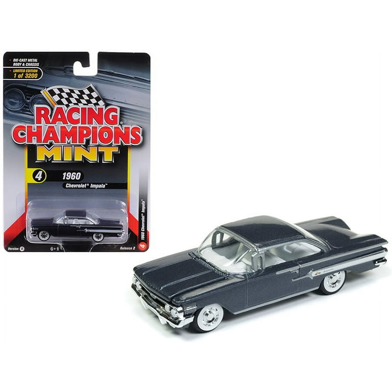 Racing Champions 1:64 Scale Gray 1960 Chevrolet Impala Diecast Car