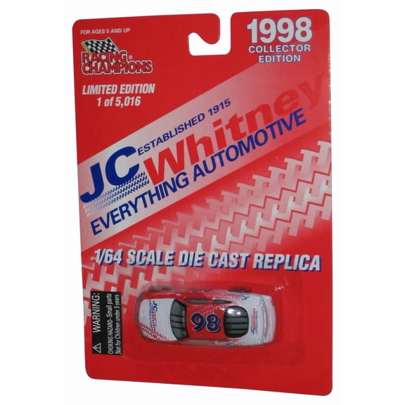 Racing Champions JC Whitney (1998) White & Red 1/64 Toy Car
