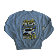 Racing Champs Born to Win Car #4 Mens Blue Sweatshirt Small