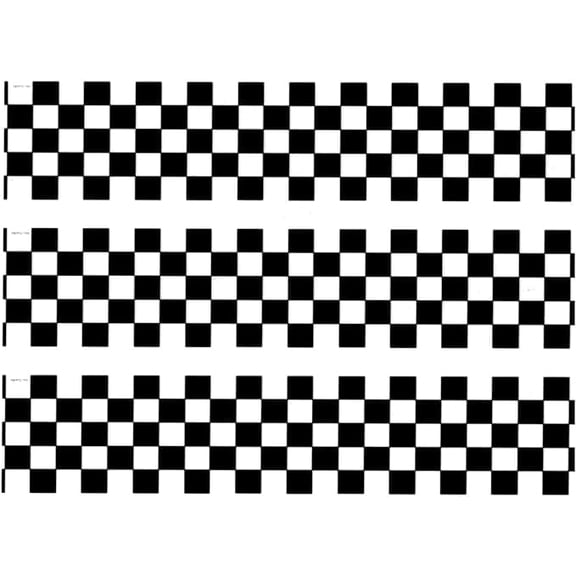 Racing Checkerboard Birthday Party Edible Image Cake Border Strips By TNCT