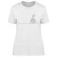 thumbnail image 1 of Racing Cyclist Line Draw T-Shirt Women -Image by Shutterstock, Female Medium, 1 of 2
