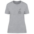 thumbnail image 1 of Racing Cyclist Line Draw T-Shirt Women -Image by Shutterstock, Female Small, 1 of 2