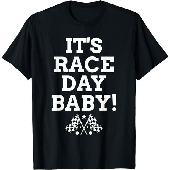 Racing Day Shirt – Checkered Flag Its Race Day Baby T-Shirt