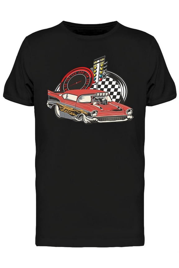 Racing Drag Car T-Shirt Men -Image by Shutterstock, Male XX-Large