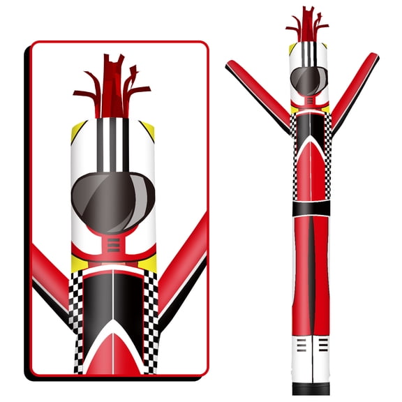 Racing Drivers Inflatable Tube Man Wacky Wavy Dancing Guy for Outdoor Decoration Advertising Business Promotion (Blower Not Included)