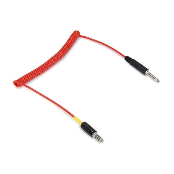 Racing Electronics RCERT805-C-STILO Helmet Cable Adapter - 3-Conductor Male to 4-Conductor Stilo Male, Red